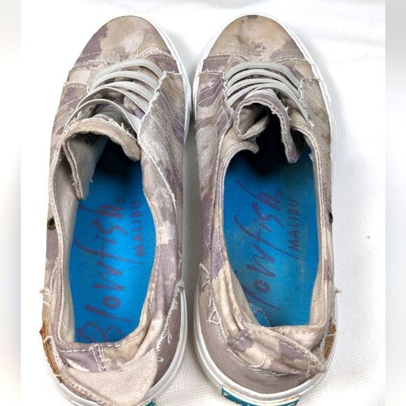 Blowfish Mars Natural Foggy Camo Women's Malibu Slip On Size 8.5 100% Cotton - Picture 5 of 8